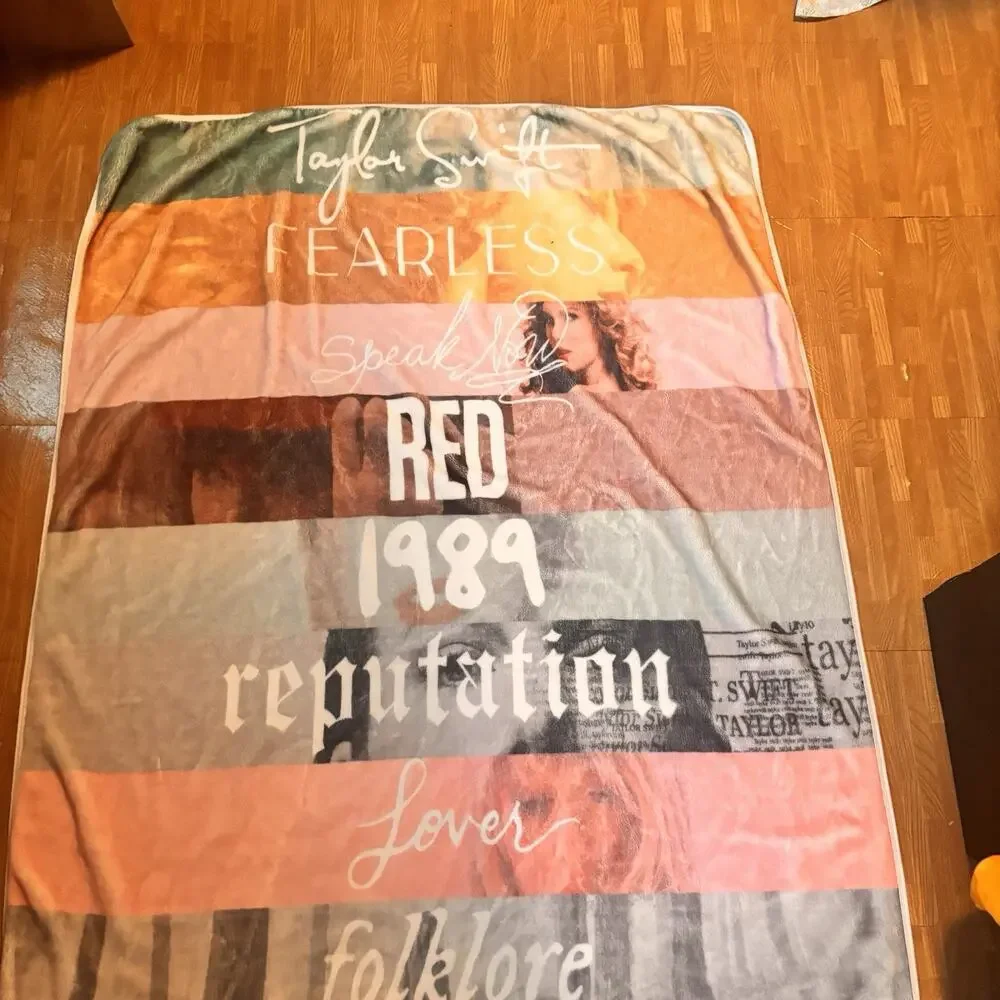Taylor Swift Eras Albums Throw Blanket Fearless Red 1989 Reputation 60x40